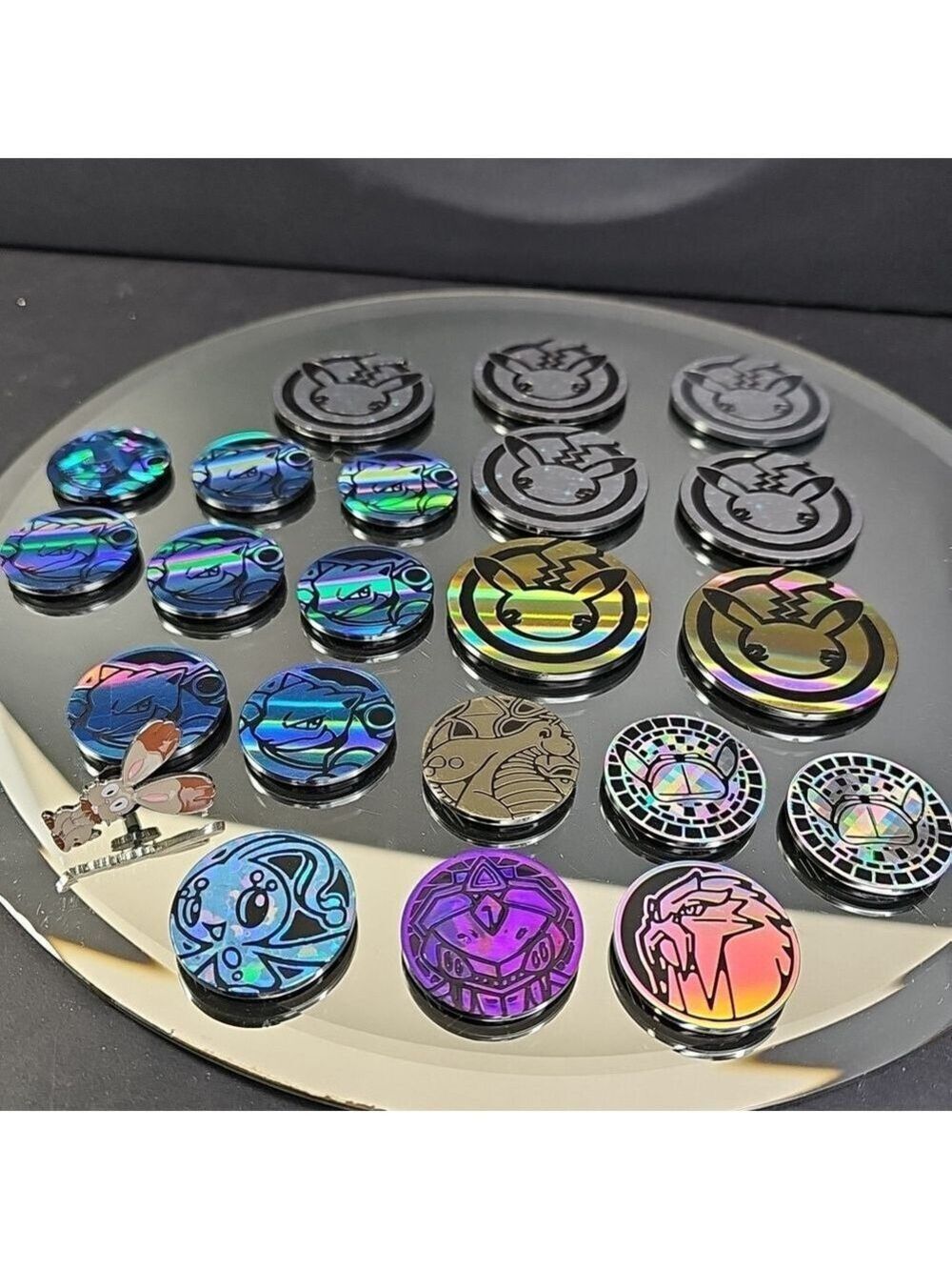 Pokemon TCG Collectable Flip Coins - Vintage Collection 21 Coins And 1 Pin